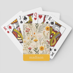 Baralho Cartas de Jogar Florais Botânicas Personalizadas