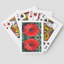 Cartas de Jogar Florais Laranja Daisy