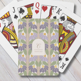 Baralho Cartas de Jogar Florais Monogramadas