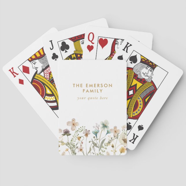 Baralho Cartas de Jogar Floral Clássico (Verso)