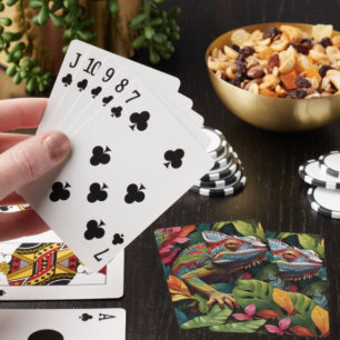 Baralho Cartas de Jogar Folhas de Lagarto & Cor