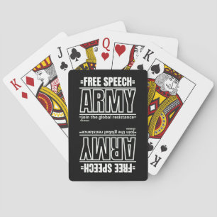 Baralho cartas de jogar "FREE SPEECH ARMY 2"
