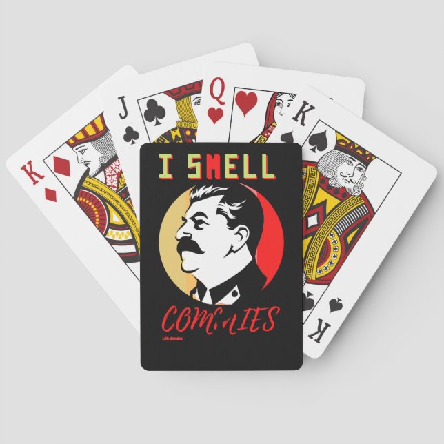 Baralho cartas de jogar "I SMELL COMMIES 3 STALIN" (Verso)