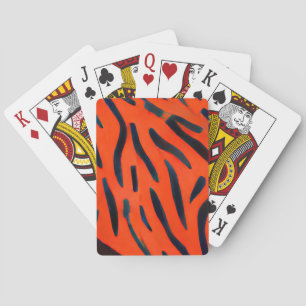 Baralho cartas de jogar impressão de tigre laranja