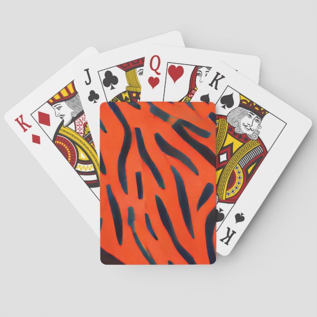 Baralho cartas de jogar impressão de tigre laranja (Verso)