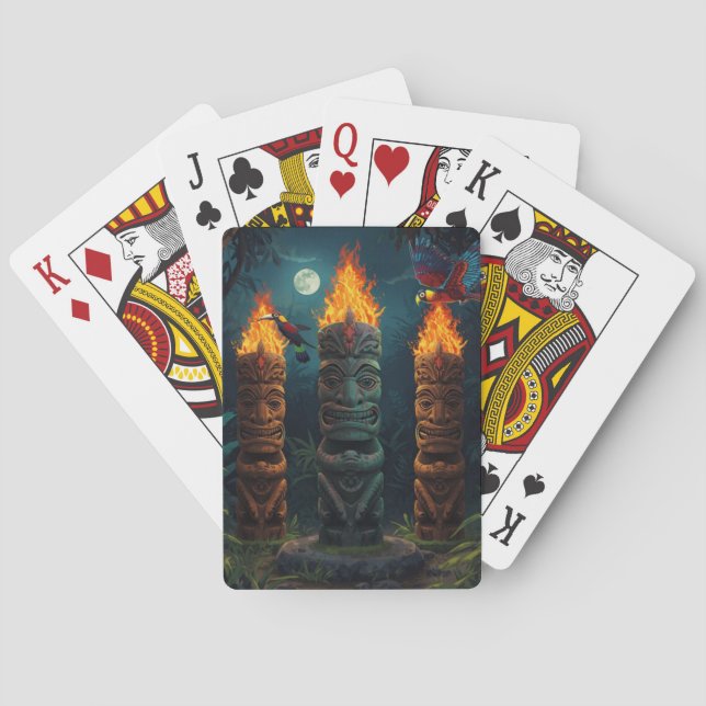Baralho Cartas de Jogar Island Fire Tiki (Verso)