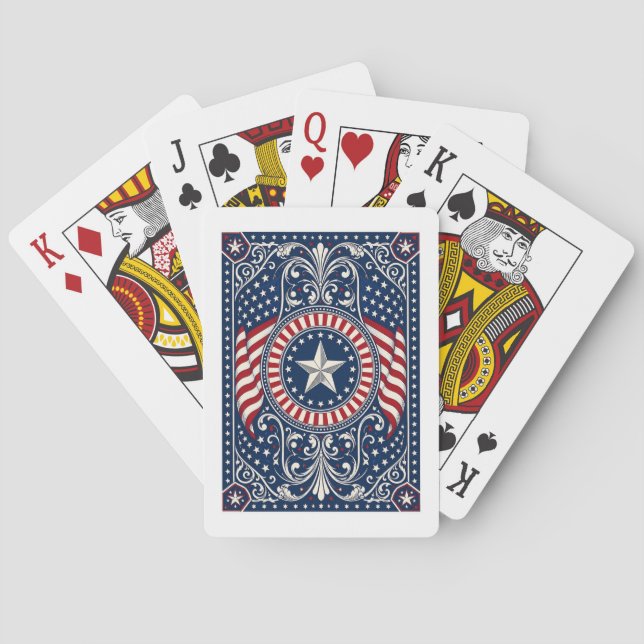 Baralho Cartas de Jogar Liberdade & Lore EUA (Verso)