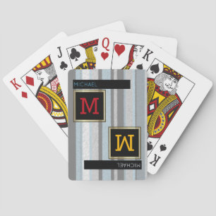Baralho cartas de jogar/monograma (nome + inicial)