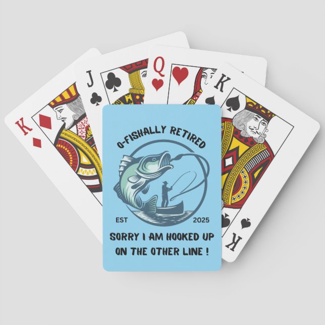 Baralho Cartas de Jogar O-Fishalmente Aposentado, Presente (Verso)