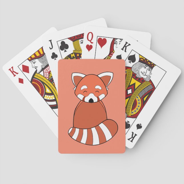 Baralho Cartas de jogar Panda Vermelha (Verso)