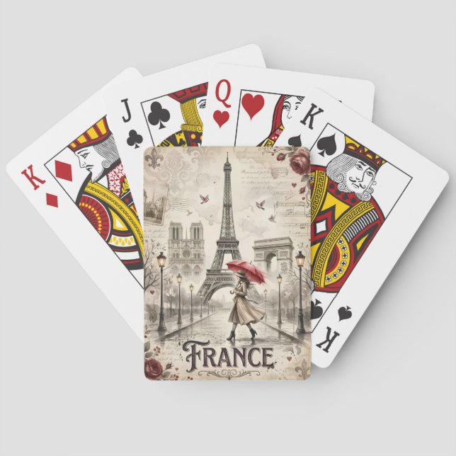 Baralho Cartas de Jogar Paris França (Verso)