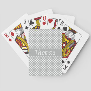 Baralho Cartas de Jogar Personalizadas Cinza e Branco com