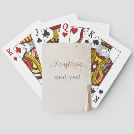 Baralho Cartas de Jogar Personalizadas Ela Disse Sim Chá d