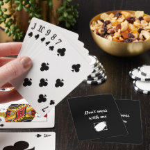 Cartas de Jogar Personalizadas "Não Brinque Comigo
