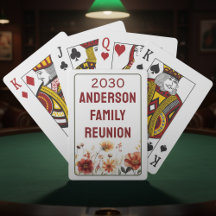 Cartas de Jogar Personalizadas para Reunião de Fam