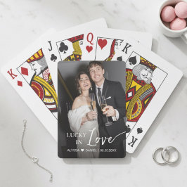 Baralho Cartas de jogar personalizadas "Sortudo no Amor" c