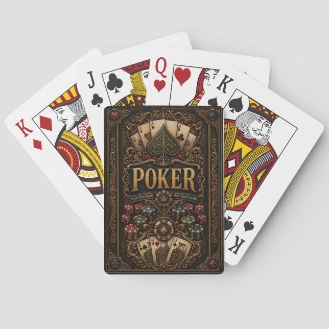 Baralho Cartas de Jogar Poker de Luxo Design (Verso)