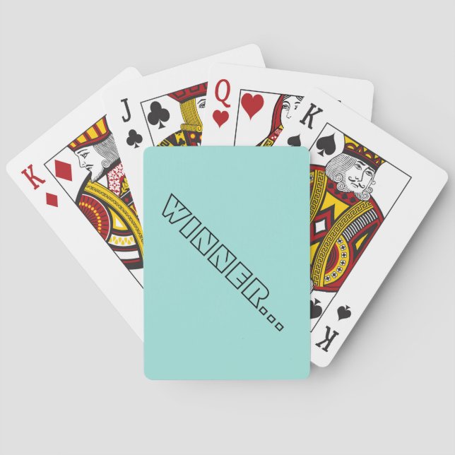 Baralho Cartas de Jogar Poker Vencedor (Verso)