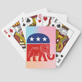 Baralho Cartas de Jogar Políticas do Elefante Republicano
