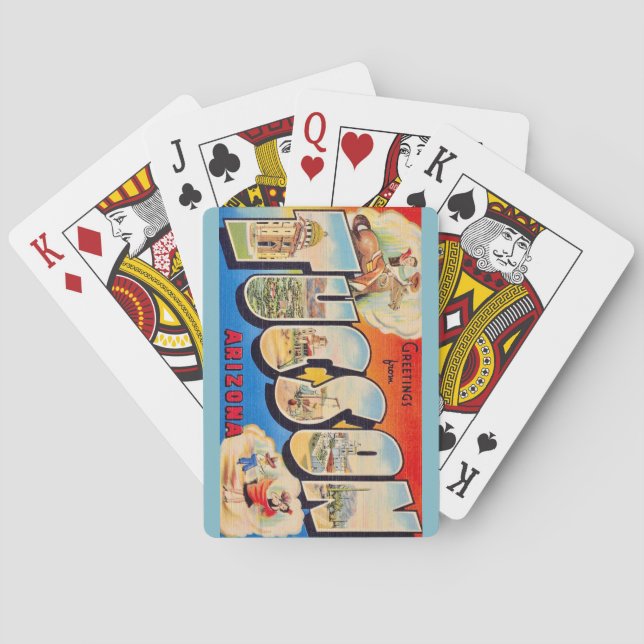 Baralho Cartas de jogar retrô de Tucson Arizona (Verso)