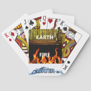 Baralho Cartas de Jogar Terra, Fogo, Água