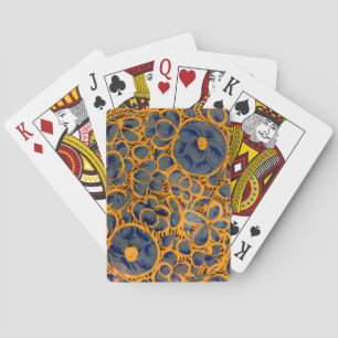 Baralho Cartas de Jogar Textura Azul na Índia