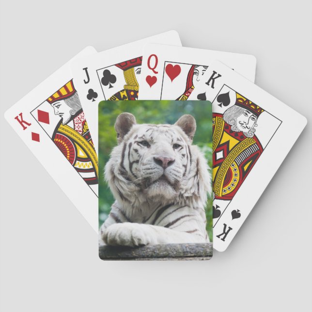 Baralho Cartas de jogar Tigre Branco (Verso)