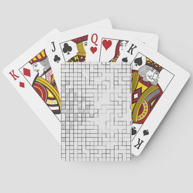 Baralho Cartas de Jogar Travadas na Grade (Verso)