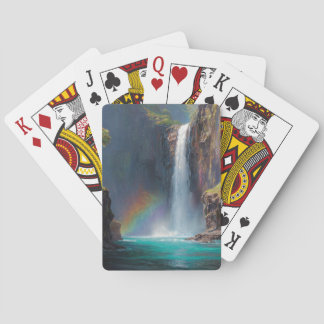Baralho Cartas de Jogo Cena de Fantasia da Cachoeira Color