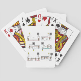 Baralho CARTAS DE JOGO Com Diagramas de Interruptores de 3