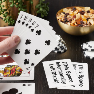 Baralho CARTAS DE JOGO Este Espaço Foi Deixado Em Branco I
