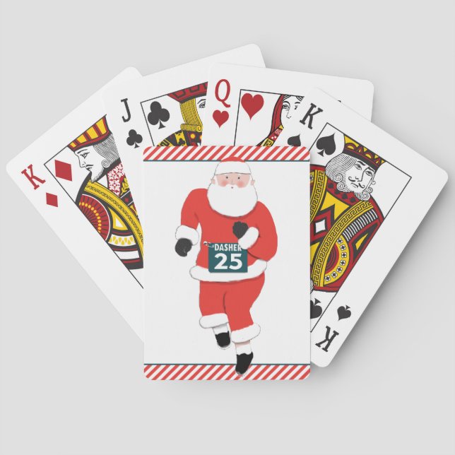 Baralho Cartas de Natal Engraçadas de Corrida (Verso)