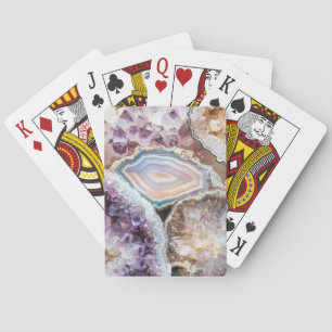 Baralho Cartas de Poker de Cristal de Geodo Moderno Arte