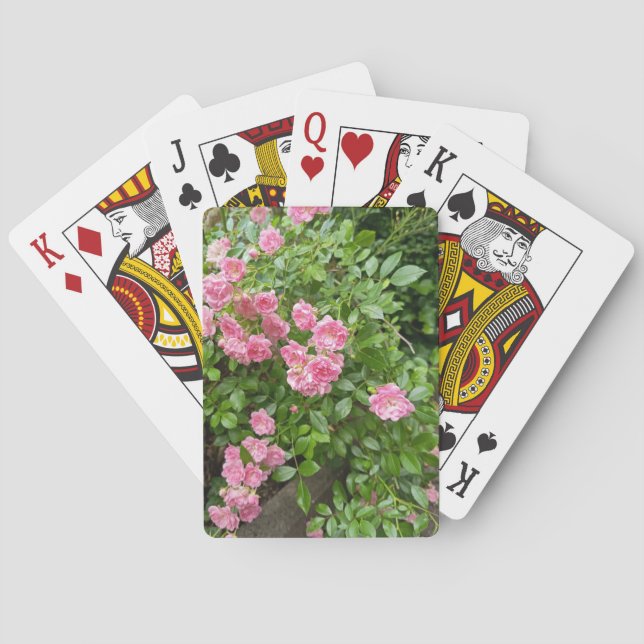 Baralho Cartas de Poker Jardim de Flores Rosa (Verso)