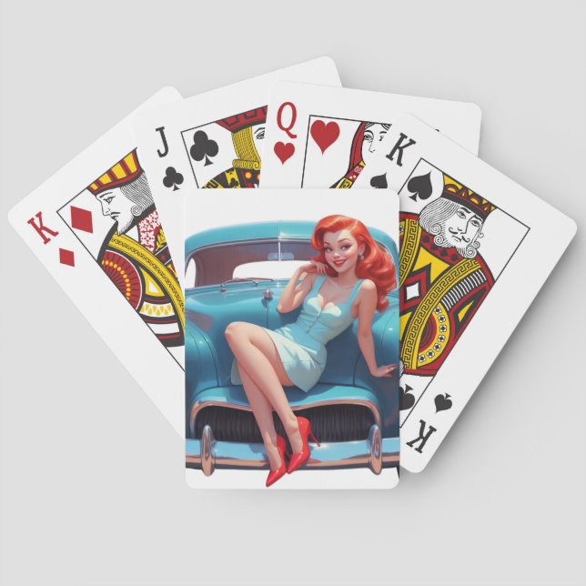 Baralho Cartas de Pôquer Arte Pin-Up (Verso)