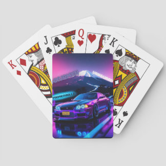 Baralho Cartas de póquer clásicas Neon Drift Nights - Skyl