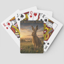 Cartas de Pôquer de Animais Prado da Lebre Europei