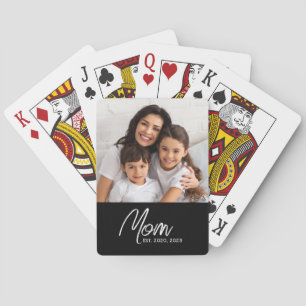 Baralho Cartas de pôquer de foto preta com roteiro estabel