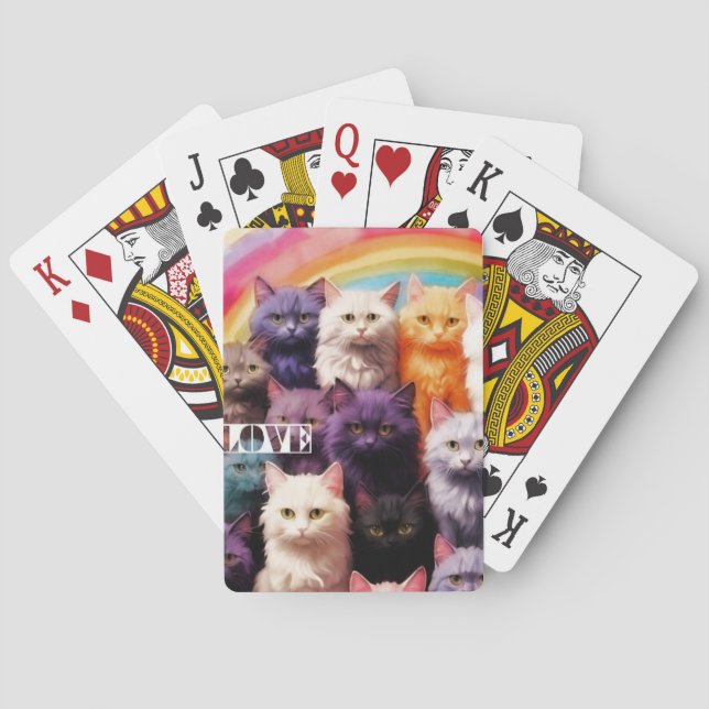 Baralho Cartas de pôquer de gato artísticas e fofas (Verso)