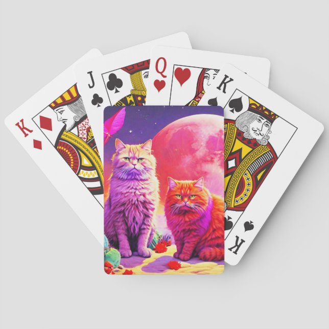 Baralho Cartas de pôquer de gato artístico (Verso)