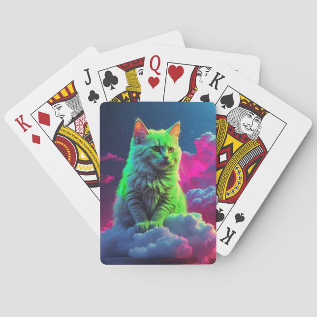 Baralho Cartas de pôquer de gato artístico (Verso)