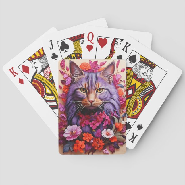 Baralho Cartas de pôquer de gato artístico (Verso)