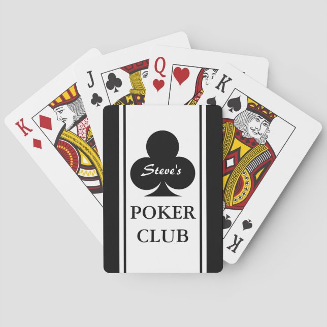 Baralho Cartas de pôquer personalizadas com design de paus (Verso)