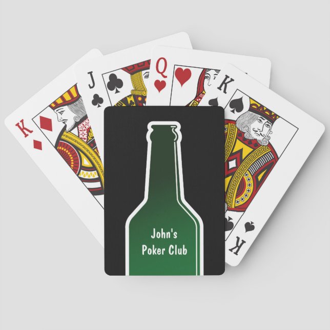 Baralho Cartas de pôquer personalizadas com garrafa de cer (Verso)