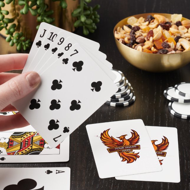 Baralho Cartas de pôquer personalizadas com monograma mode (In situ)