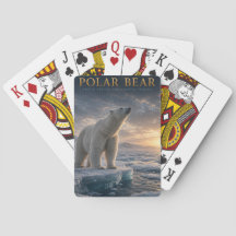 Cartas de Pôquer Ursos Polares Animais Gelo Mar Ár