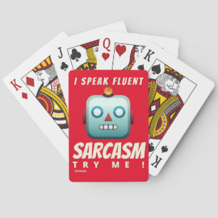 Baralho cartas engraçadas de jogar "FALO FLUENT SARCASM"