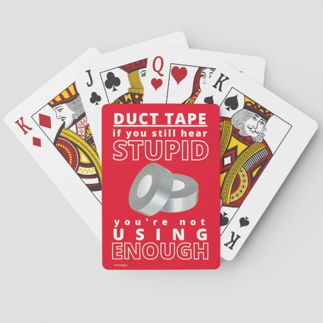 Baralho cartas engraçadas "DUCT TAPE...2" (Verso)