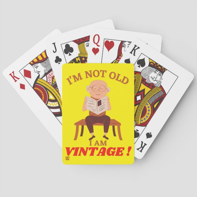Baralho cartas engraçadas "EU NÃO SOU VELHO..." (Verso)
