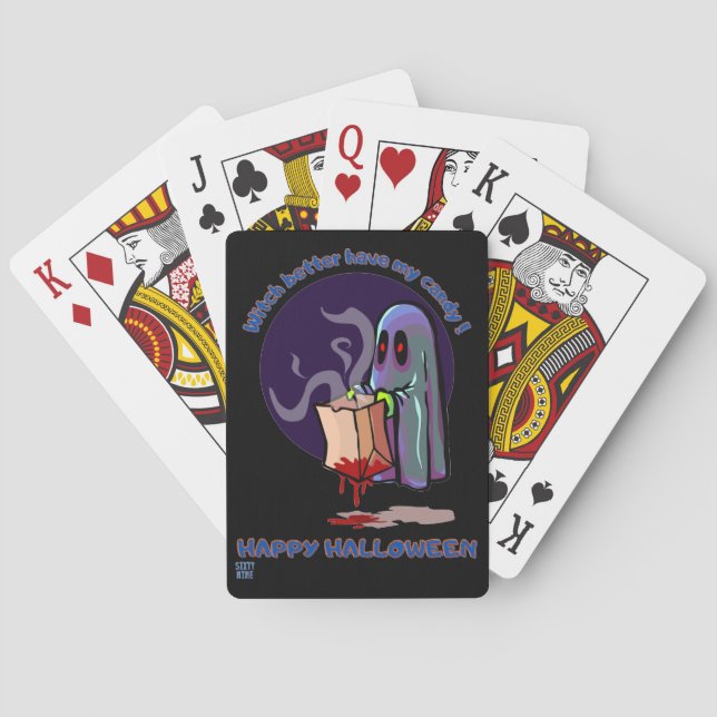 Baralho cartas engraçadas "HAPPY HALLOWEEN 2" (Verso)